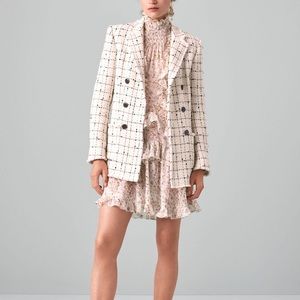 Rebecca Taylor Plaid Tweed Blazer